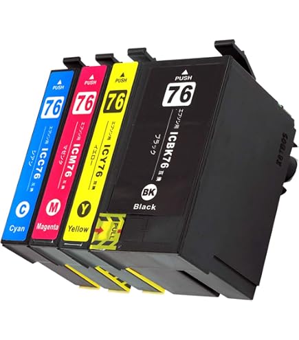 Amazon.co.jp: 強力洗浄カートリッジ IC76 IC4CL76L(BK/C/M/Y)計4本